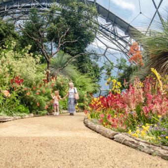 Woman and girl in Western Australia Garden at Eden Project